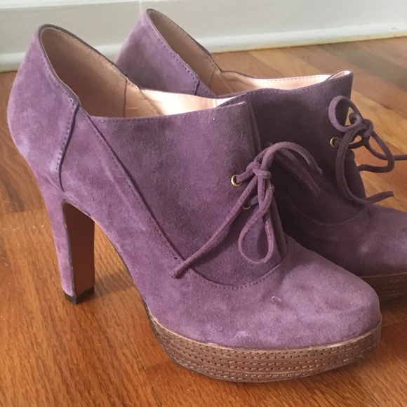 Anthro | Luiza Barcelos Suede Platform Bootie - Picture 1 of 8